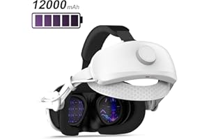 Paminara Meta Quest 3/Quest 3s Head Strap with 12000mAh Battery Pack - Extended 7-9 Hours Entertainment, Comfortable & Adjustable Battery Strap, Meta Quest Elite Strap, VR Headset/Headstrap for Oculus
