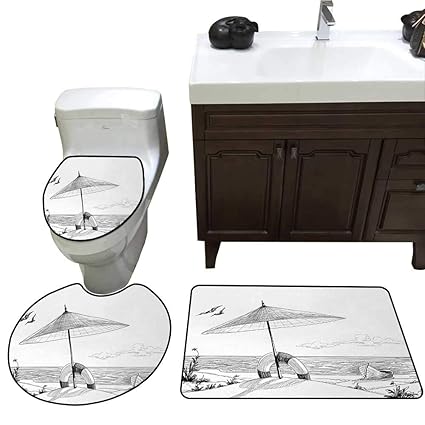 Amazon Com John Taylor Beach Bath Mat Set With Toilet Cover