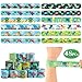 Lorfancy 48 Pcs Dinosaur Slap Bracelets with Animal Design Kids Bracelets Snap Bands Class Prize for Adults Boys Kids Dinosaur Toys Dinosaur Party Favors Supplies