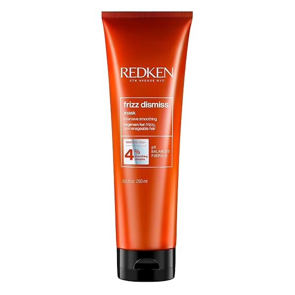 REDKEN FRIZZ DISMISS MASK, INTENSE SMOOTHING TREATMENT FOR UNRULY HAIR – ULTRA HYDRATING SMOOTHING HAIR MASK, HYDRATES, SMOOTHS AND TAMES FRIZZ