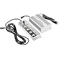 Vevor Happybuy Maker 10 Head Waterproof Power Supply Stainless Steel Mister Fogger 5kg/h Ultrasonic Mist Humidifier for Gardening and Pond, 10H, Silver