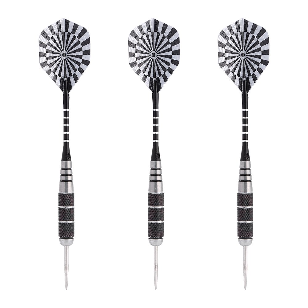 Darts Set, 3pcs Steel Tip Darts, Convenient To Use Easy To Carry Sturdy and Durable With Laser Printing Flights for Fisherman Dart Accessories(L6)
