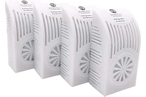 BUYBUYGO [4-Pack x 200g] Charcoal Bags with Plastic Box, Activated Carbon Bamboo Charcoal Air Purifying Bag for Refrigerator, Wardrobe, Closet, Shoebox, Drawer, Pet Home, Storage Room