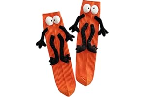 HONGANDA Funny Kids Holding Hands & Feet Socks, Magnetic Mid-Tube Socks for Toddler Baby Girl Boy 1-12 Years Friends Sisters Brothers