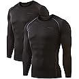 DEVOPS 2 Pack Men's Thermal Long Sleeve Compression Shirts