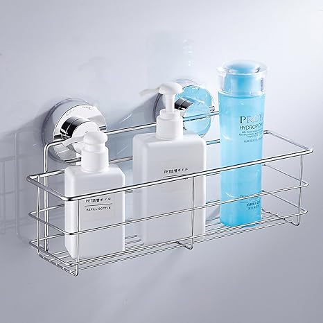 Amazon Littlegrassjp 浴室収納ラック 吸盤式 ステンレス 水切りラック キチン バスルームしっかり固定 壁掛け 真空吸着でズレ落ちない 洗面所 バス用品 浴室用ラック ホーム キッチン オンライン通販