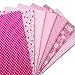 Misscrafts 7pcs 50 x 50cm Cotton Fabric DIY Making Supplies Craft Patchwork Fabric Bundle Fat Quarter Pre-Cut Quilt Squares for DIY Sewing Scrapbooking (Pink)