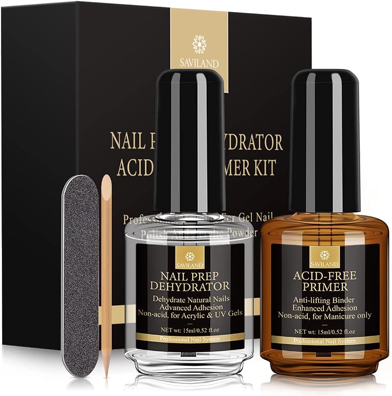 Saviland Nail Dehydrator and Acid-Free Primer Set Professional