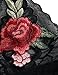 SweatyRocks Women's Floral Embroidered Adjustable Strap Bralette Black Small