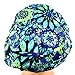 Womens Surgical Scrub Hat OR Nurse Cap Euro Style Purple, Blue, Green Floral Print Bouffant Cap