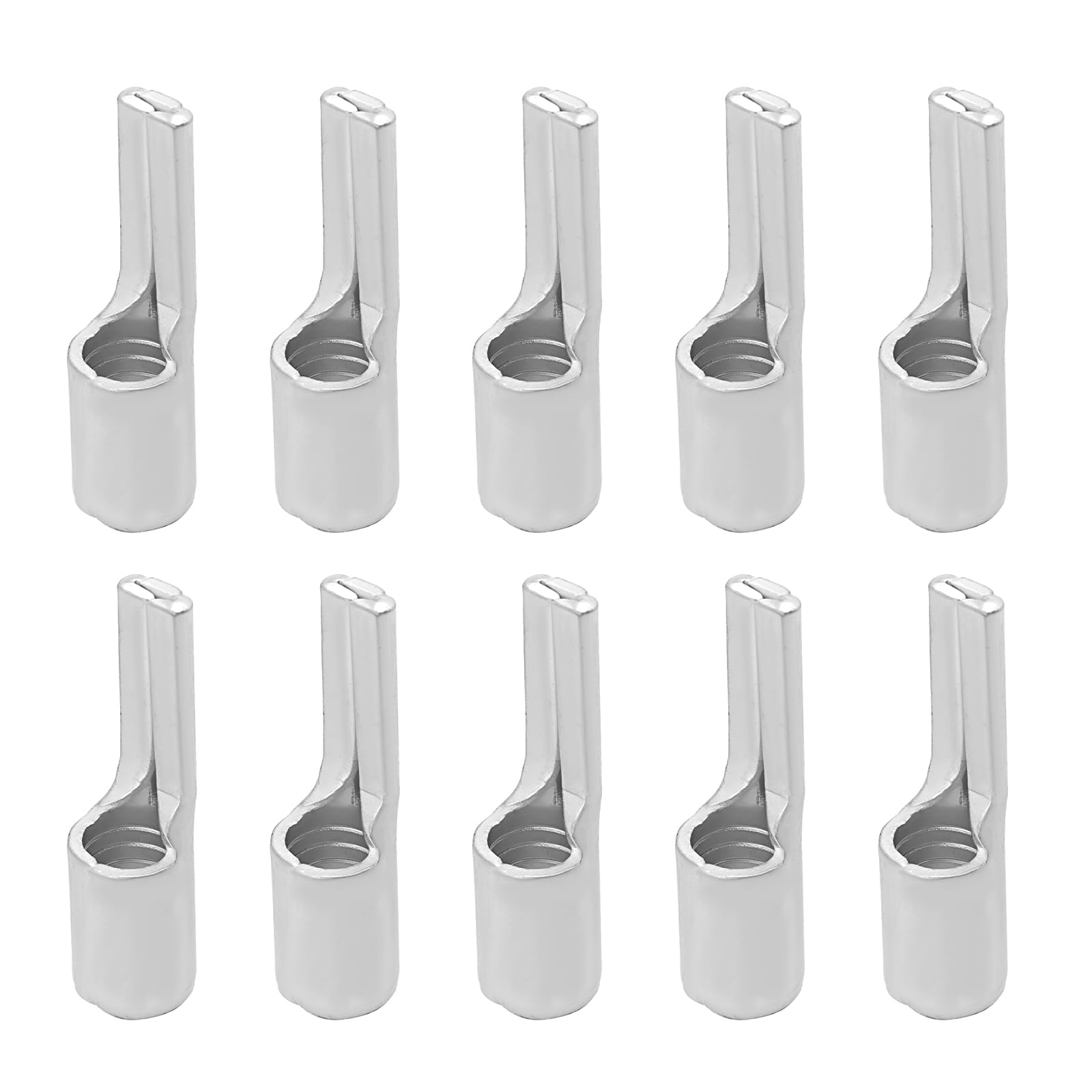 VGOL 25pcs Tinned Pure Copper Non Insulated Flat Pin Terminal Naked Needle Connector For Copper Tube Flat Pin Terminals 25mm² Cable