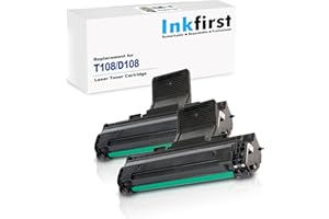 2 Inkfirst Compatible Toner Cartridges Compatible with Samsung MLT-D108S (MLTD108S) ML-1640 ML1640 Black ML-2240
