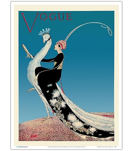 Amazon.com: Fine Art Canvas Vintage Vogue Magazine Cover