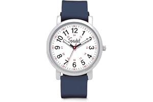 Speidel Original Scrub Watch™ for Nurse, Medical Professionals and Students – Various Medical Scrub Colors, Easy Read Dial, Military Time with Second Hand, Silicone Band, Water Resistant