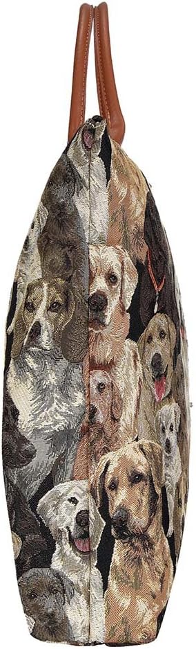 Signare Folding Re-Usable Shopping Fold Away Bag (Labrador), Labrador Dog - Image 5