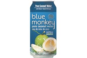 Blue Monkey 100% Natural Coconut Water, 11.2-Ounce (Pack of 24)