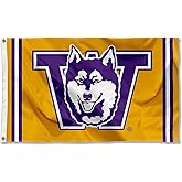 College Flags & Banners Co. Washington UW Huskies Vintage Retro Throwback 3x5 Banner Flag
