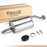 VIMLUK Stainless Steel Exhaust Muffler &ndash; Compatible with 2012-2015 Honda Civic Sedan/Coupe, (OEM P/N:18307-TR6-A01)Includes Gasket &amp;Bolt Kit &amp; Insulator &ndash; Mild Sound Level Performance (VK-HC09-54882)