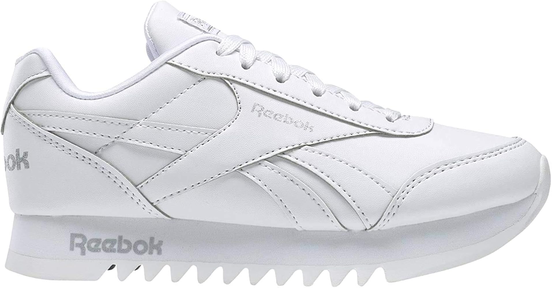 reebok white platform sneakers