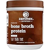 Bone Broth Protein Powder Hot Chocolate Cocoa, Grass Fed Beef Broth, 1LB | Instant Bone Broth Cocoa, Pure Collagen Hydrolyzed and Dissolves Easily Into Hot or Cold Drinks and Foods Without Clumping