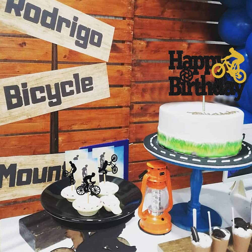 MEZHEN Bicicletta Torta Decorazione Compleanno Bicycle Cake Topper per Bambini 2
