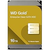 Western Digital 16TB WD Gold Enterprise Class Internal Hard Drive - 7200 RPM Class, SATA 6 Gb/s, 512 MB Cache, 3.5" - WD161KR