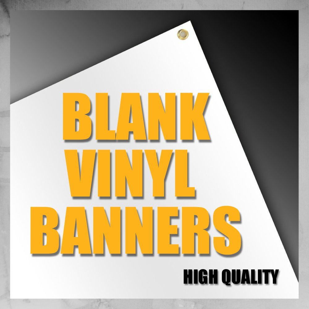 Blank Vinyl Banner 13oz White Grommets Quality Made In USA