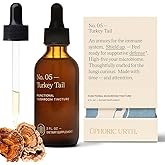 Uphoric Urth Turkey Tail Mushroom Extract - Double Extracted Fruitbody Mushroom Tincture | Immunity Booster, Manages Inflammation, Soothes Aches, Healthy Digestive Function, Antioxidants (60 Servings)