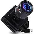 ELP USB Camera with Zoom Lens 2.8-12mm Manual Focus Webcam, 1.3MP Low Illumination Varifocal 960P AR0130 4X Zoom, Mini Variable Focus Computer Camera for Windows MAC Linux Raspberry Pi
