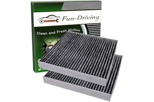 FD182 Cabin air filter for Honda Civic,CR-V,CR-Z,Fit,HR-V,Insight,Replace CF11182,CP182,80292-TF0-G01 (Activated Carbon,2 Pac