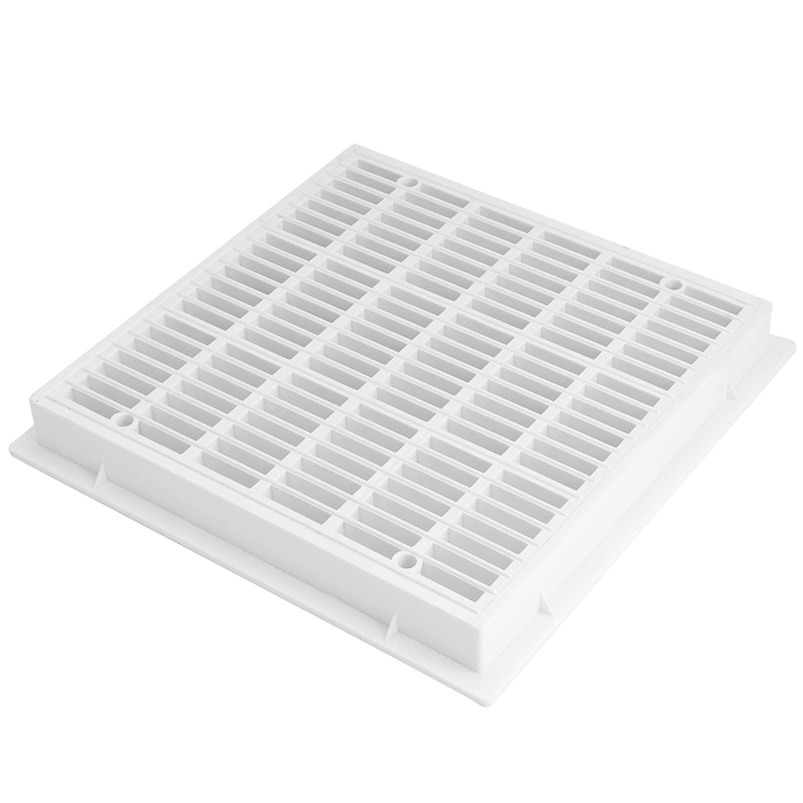 HERCHR Swimming Pool Main Drain Cover 9-Inch Floor Drain Cover Plate Square Grid Design White