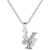 SHBOAZED S925 Sterling Silver Initial Letter Necklaces for Women Dainty Letter Chain Necklace for Women Personalized Jewelry Gifts