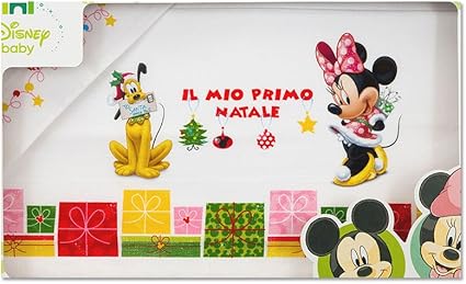 Immagini Natale Disney Baby.Irpot Set Lenzuola Carrozzina Il Mio Primo Natale Disney Ec0252wd Neonato Minnie Amazon It Prima Infanzia