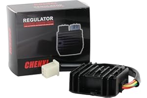 Chenxl Universal 12V 4-Wire Full-Wave Voltage Regulator Rectifier - Compatible with GY6 Scooters, ATVs, UTVs, Golf Carts, Lawn Mowers, Dirt Bikes, Motorcycles, and DIY Engines (Magneto up to 100W)