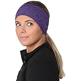 TrailHeads Womens Ponytail Headband - Moisture Wicking Hair Headband for Running, Winter, Workout - Athletic Headband Women