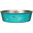 Loving Pets Bella Dog Bowls- Stainless Steel Dog & Cat Bowls - Spill Proof Dog Food Bowl, Cat Bowl, Puppy Essentials & Pet Supplies Great for Home & Travel (Small 10-20 lbs, Dragonfly)