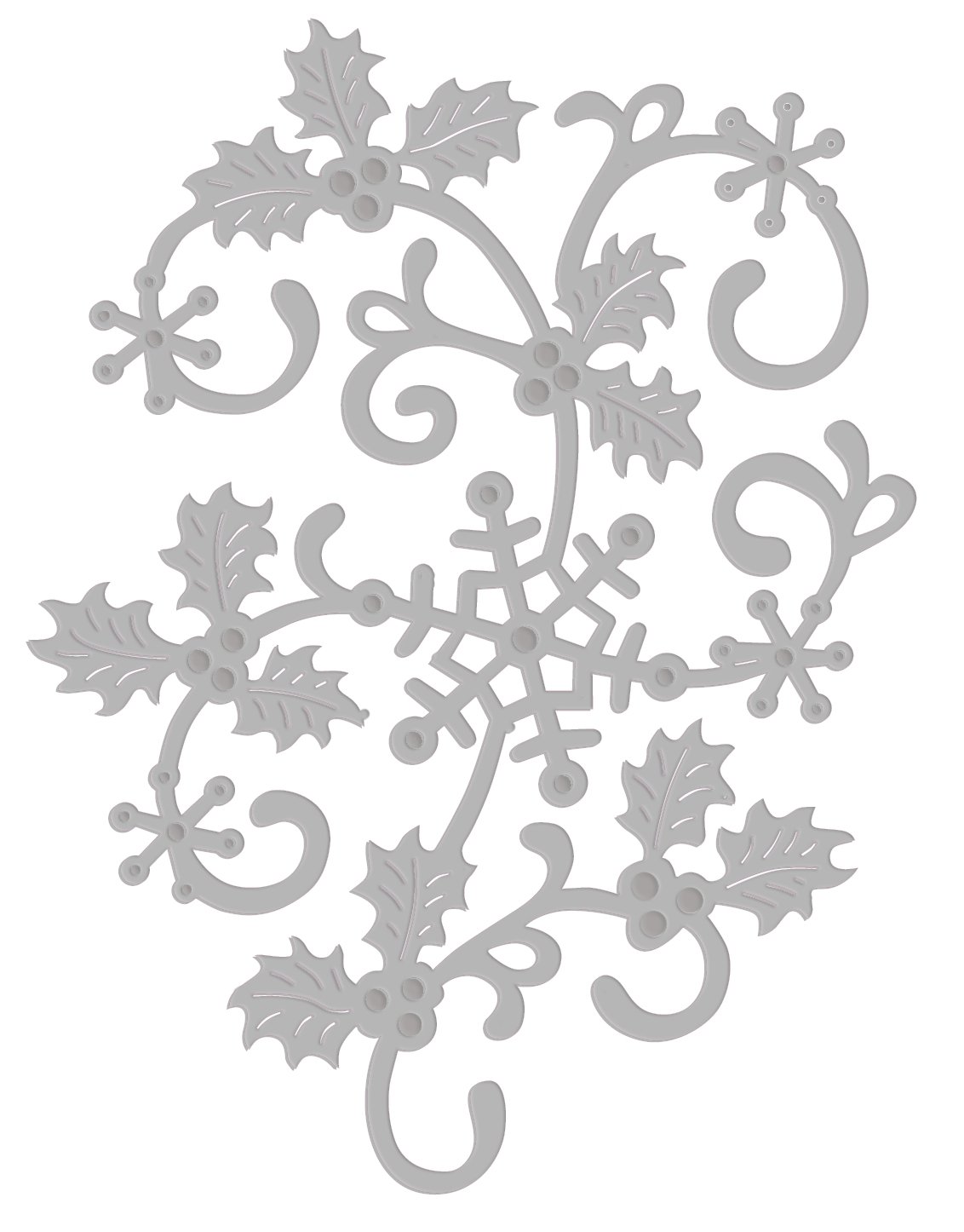 Sweet Dixie Festive Flourish Die, Metal, Grey, 23.2 x 12.8 x 0.8 cm