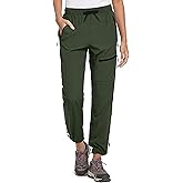 Tallemon Women's Tall Hiking Pants 31/33/35/37 Inseam Quick Dry Lightweight Water Resistant Cargo Pants 4 Zipper Pockets