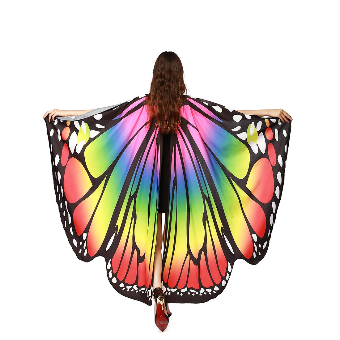 Kids Halloween Butterfly Cloak Butterfly Cape Child Halloween Butterfly Wings Shawl Costume Halloween Butterfly Cosplay Cape Fairy Cape Butterfly Dance Cape Butterfly Wings Costume Cape with Mask