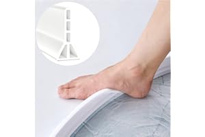 Shower Threshold Water Dam Barrier - 2025 Upgraded Collapsible Shower Water Blocker, Guard for Walk in Shower, Water Guard St