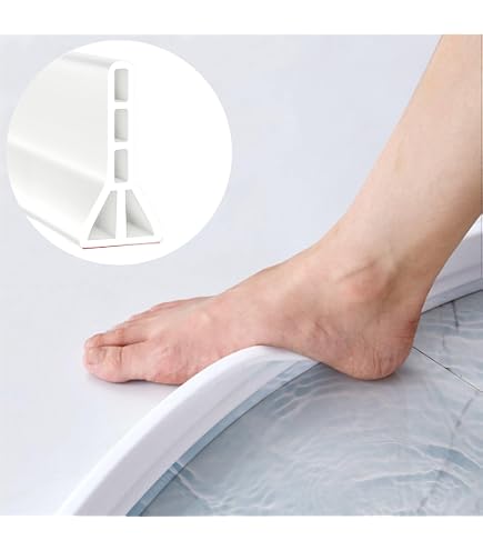 Collapsible Shower Dam 48 Inch - Water Barrier For Curbless Showers Wheelchair Accessible