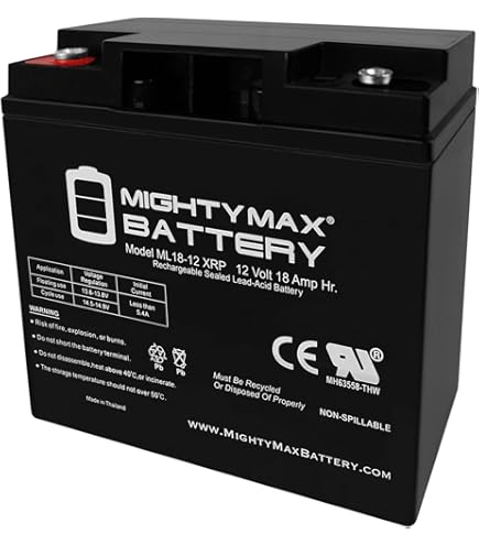 イオントダーマ Amazon.com: Mighty Max Battery 12V 18AH SLA Replacement Battery