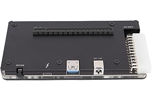 Zunate External GPU Dock Enclosure for Thunderbolt 4 Thunderbolt 3 USB4, PCIe 16X Graphics Card Expansion with ATX 24 Pin, Al
