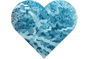 YHXKJ Crinkle Paper for Gift Box (1/2 LB) Crinkle Cut Paper Shred Filler,Shredded Paper Filler Packing Gift Wrap Easter Basket Grass Filler-Light Blue