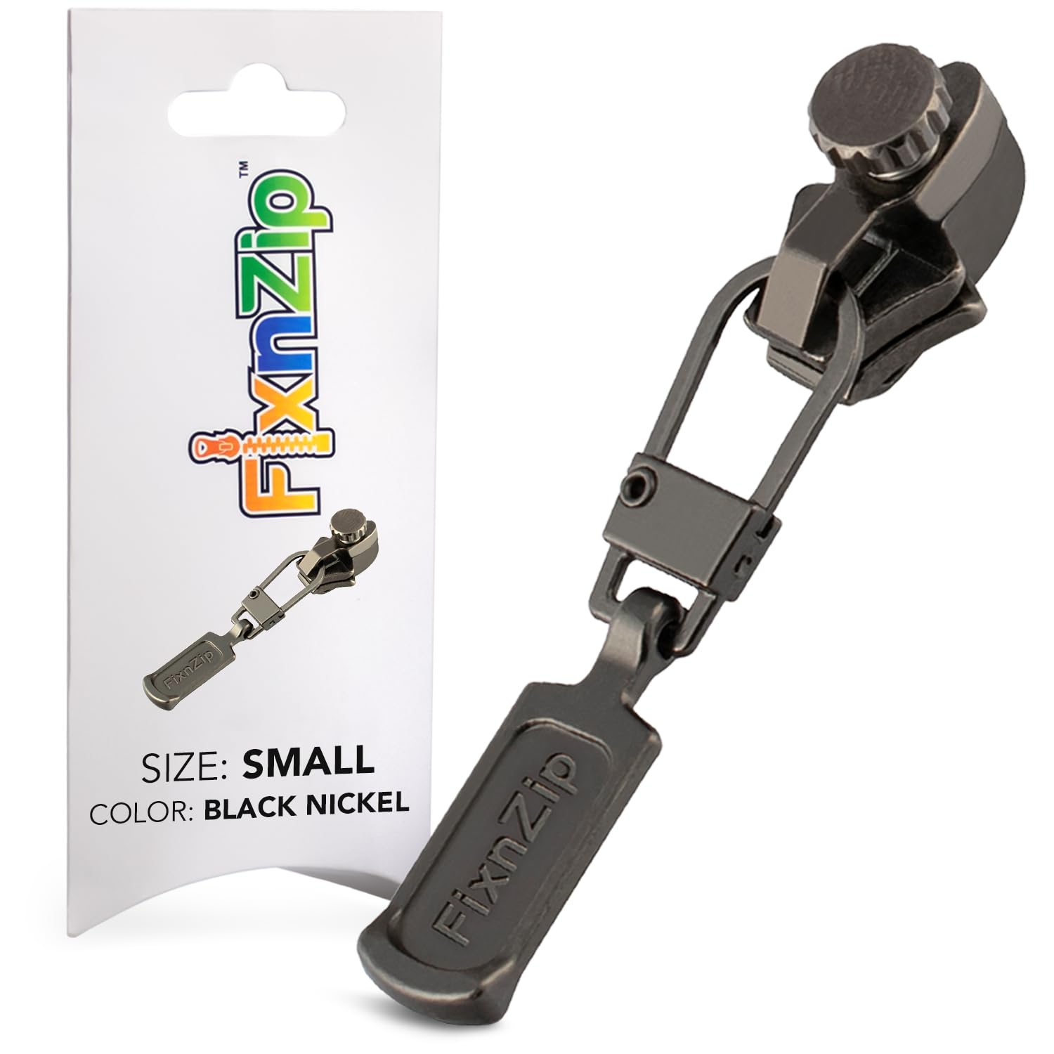 Fix n Zip Instant Zipper Replacement, Black Nickel, S
