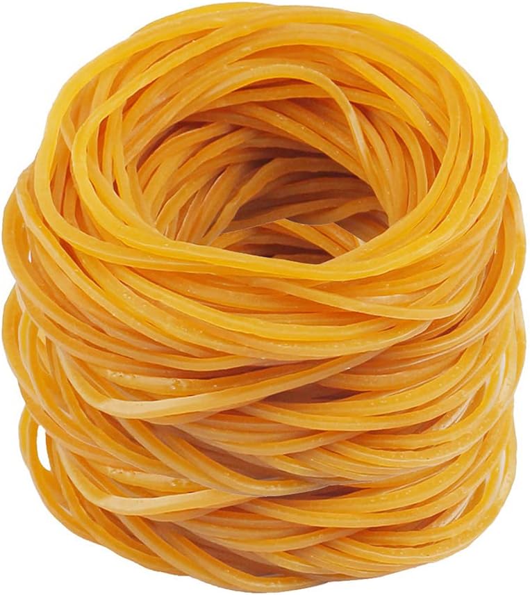 FUYOAL 600 Pcs Elastic Bands 38mm Yellow High Elasticity Rubber Office