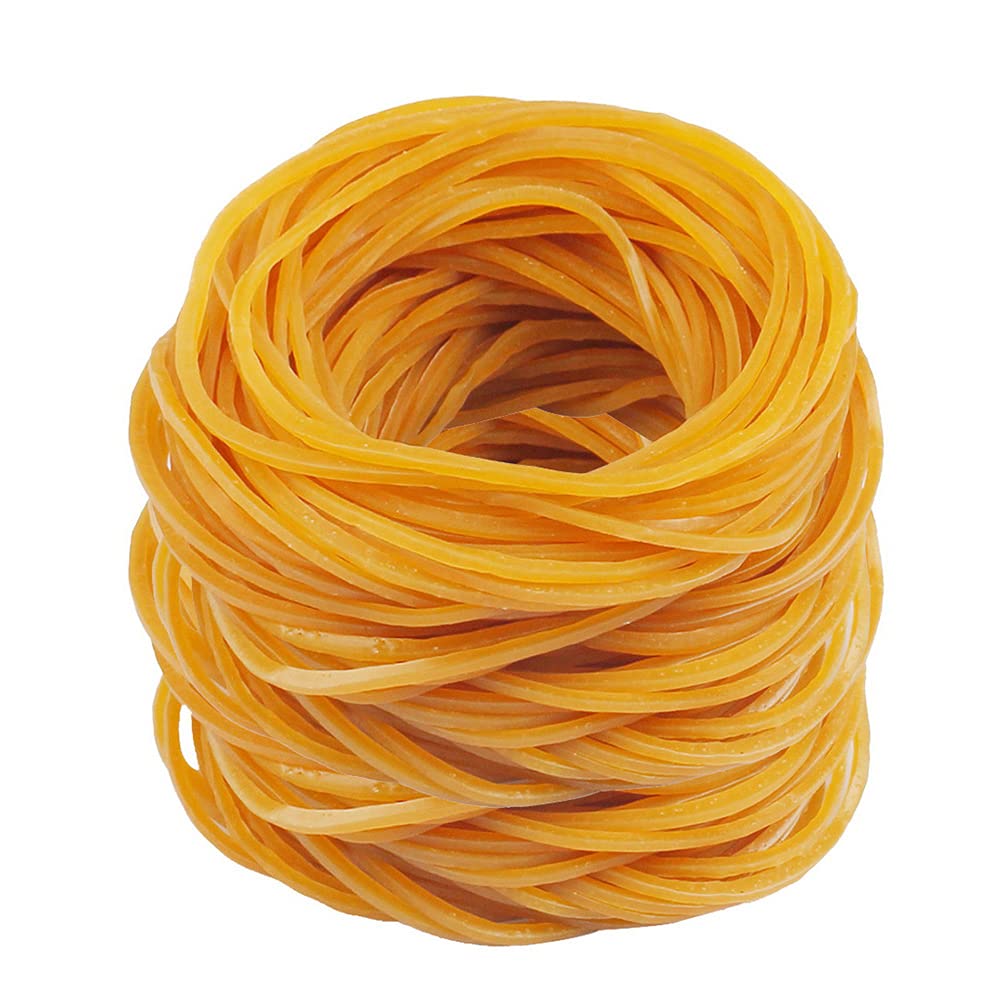 600 PCS Elastic Bands, Yellow Strong Rubber Bands Size 38mm High Elasticity Rubber Bands for Pens Paper Office Home School Supplies