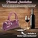 Primeware Wine Clutch Bag (Thermal Insulated) Trendy Women’s Carry Tote | Holds Red & White 750mL Bottles | Trendy Fashion | Incl. Portable Waiter-Style Corkscrew