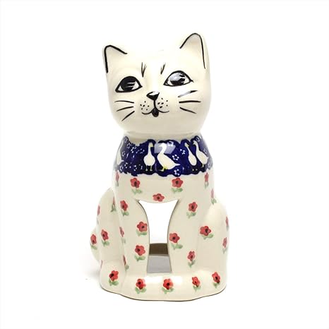 Amazon マヌファクトゥラ ポーランド陶器 猫のアロマスタンド P16 Alc97 花 あひる ポーリッシュポタリー 置物 ボレスワヴィエツ陶器 置物 オブジェ オンライン通販