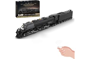 Helixsun Union Pacific 4014 Big Boy Train Building Blocks, 1/40 Scale Dynamic RC Steam Locomotive Train Building Kit, MOC-73232 Train Construction Toy for Adults (3200 Piece)